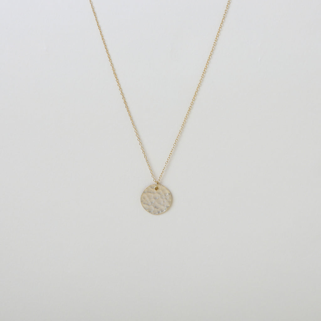  gold Distressed coin necklace