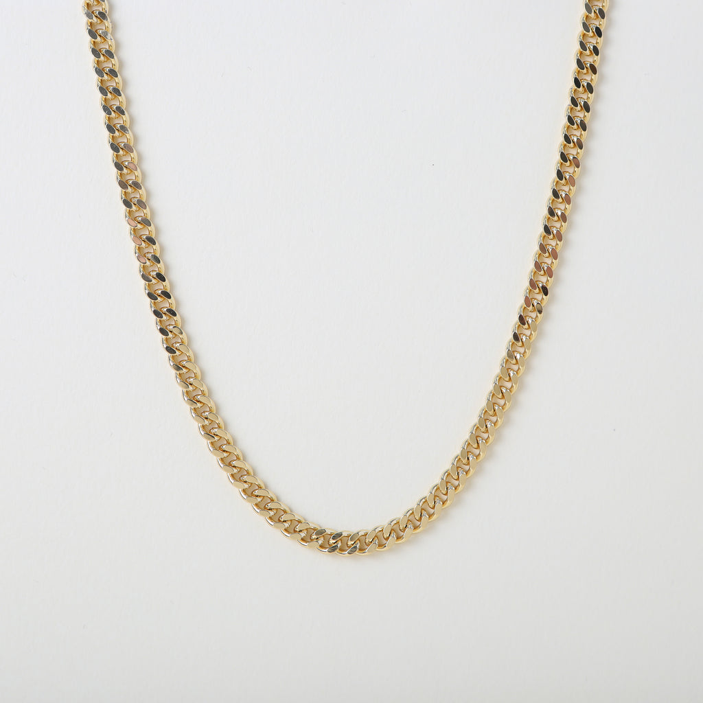 Classic gold cuban link necklace