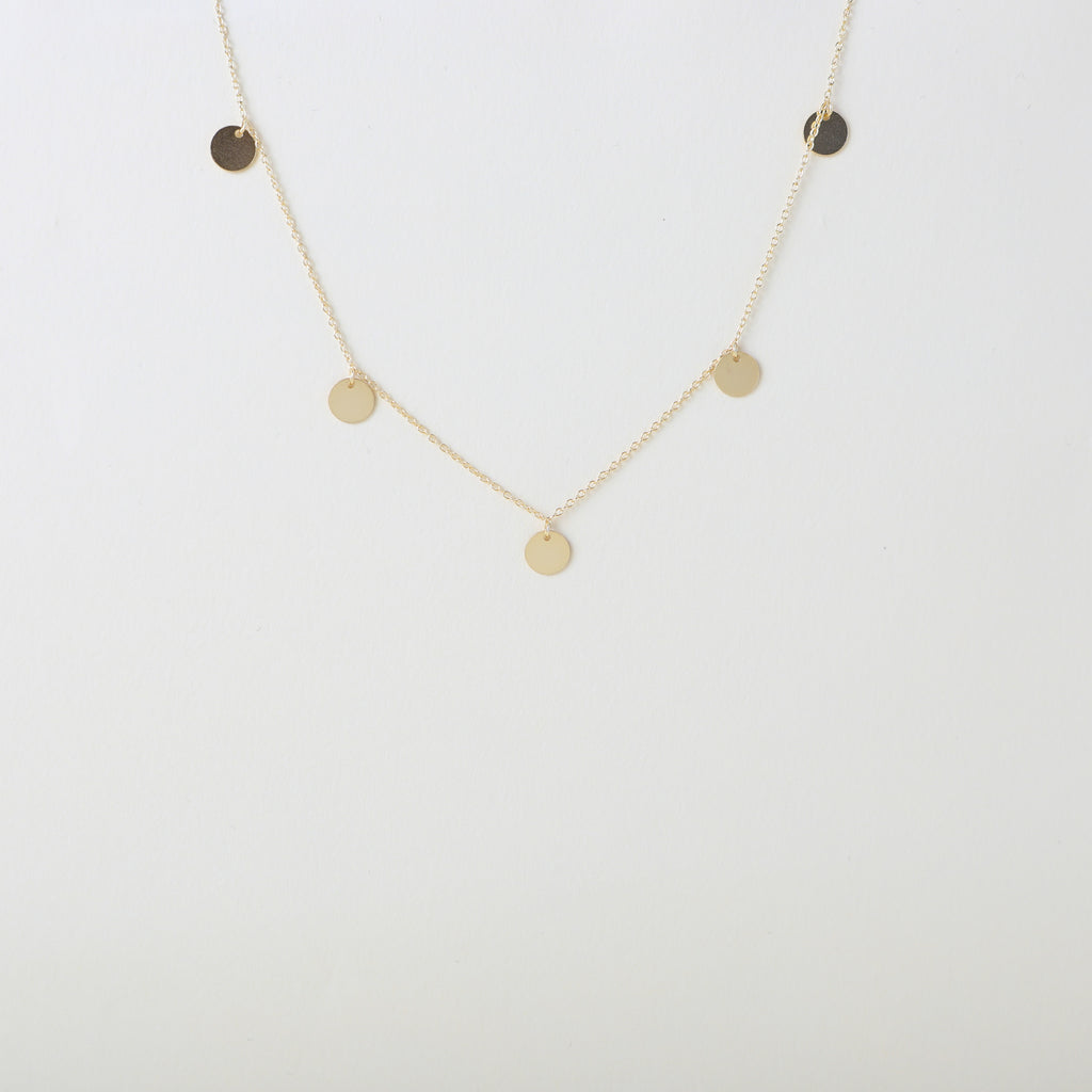 delicate Gold coin choker necklace