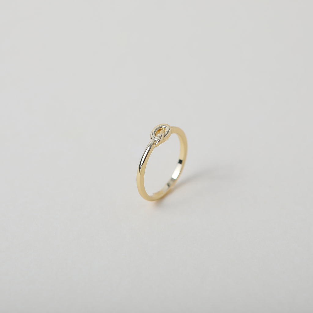 gold Twisted love knot ring