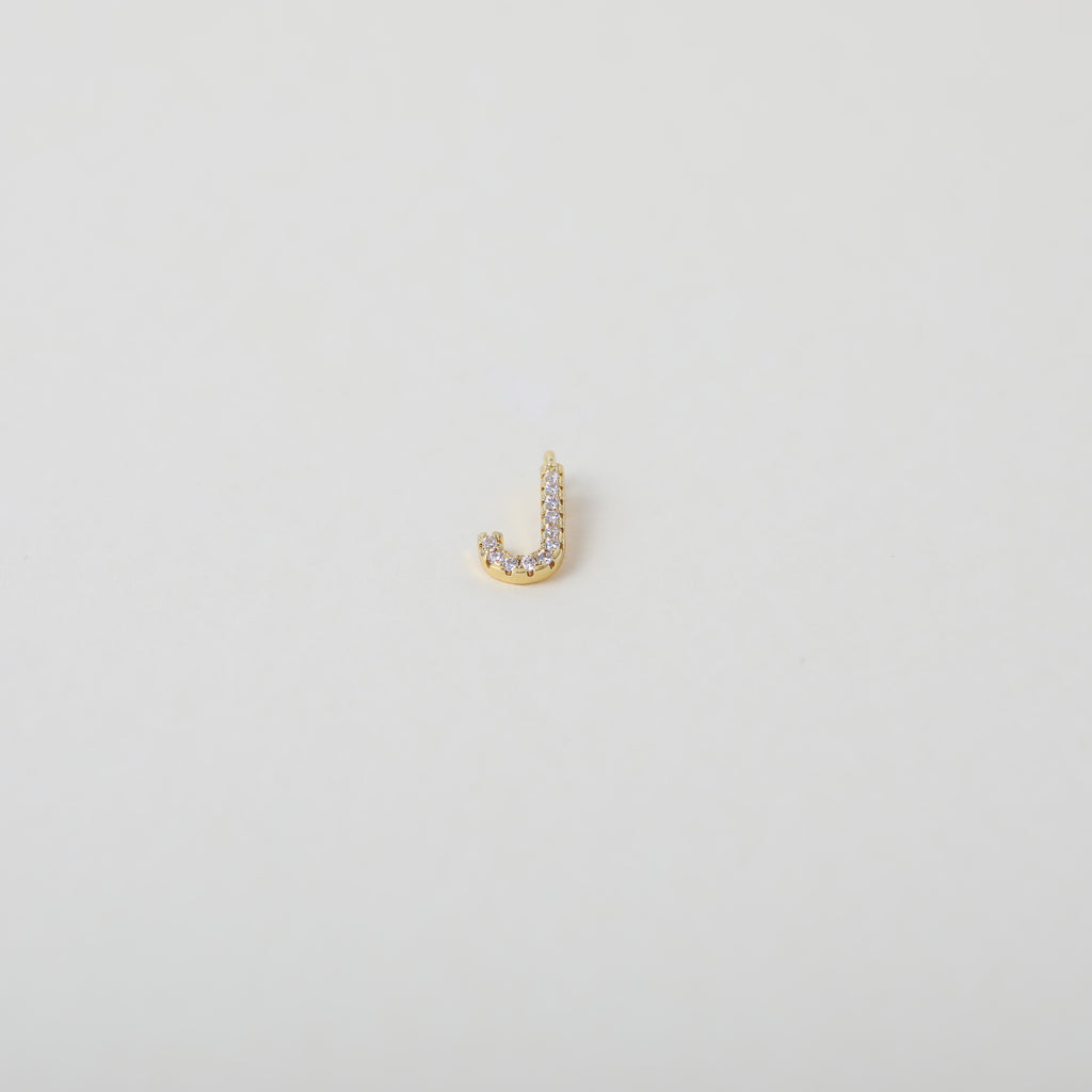Gold and Crystal accented Alphabet Charm