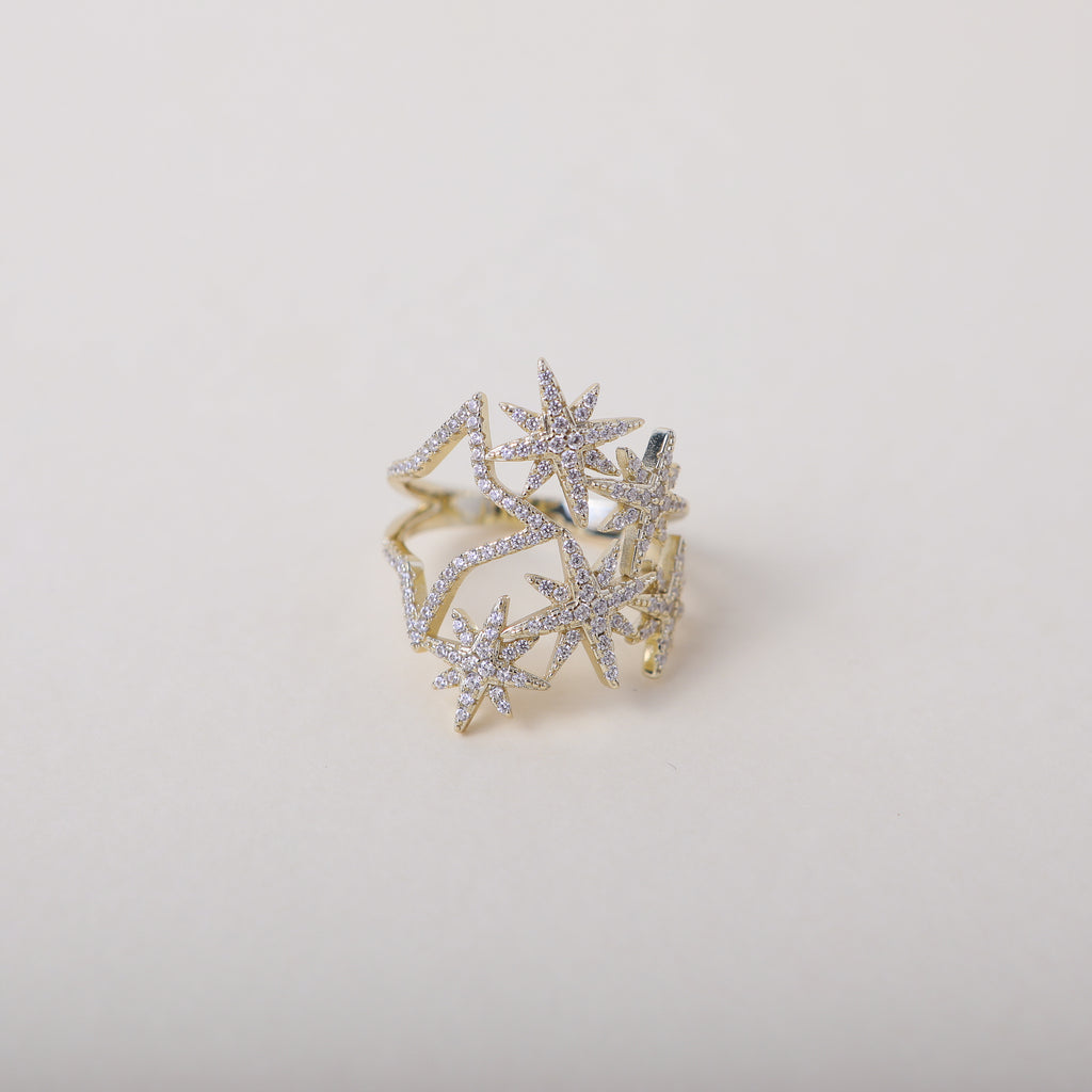 Crystal Embellished Constellation Star Ring