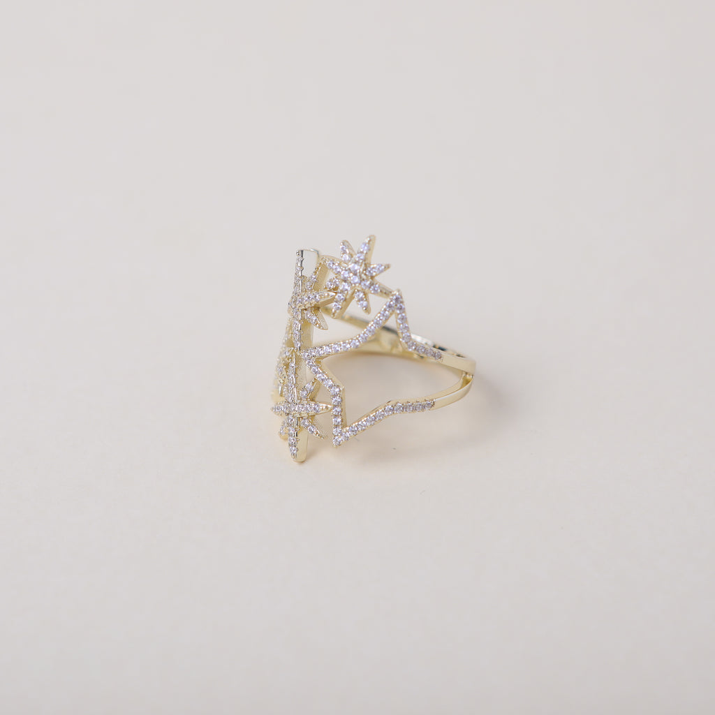 Crystal Embellished Constellation Star Ring