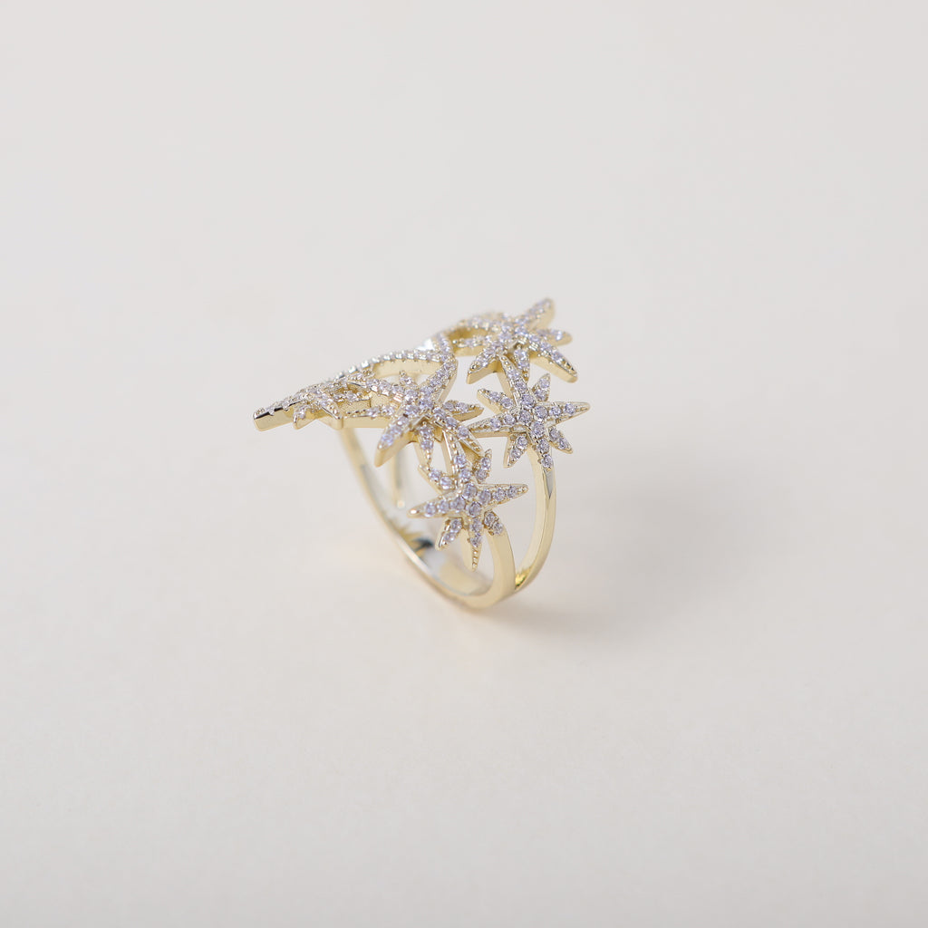 Crystal Embellished Constellation Star Ring